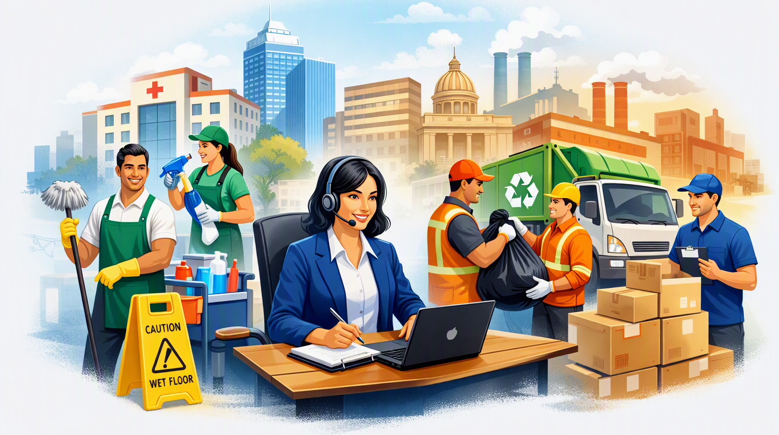 Professional workforce illustration